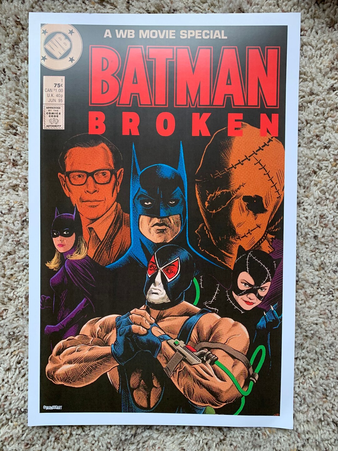 11x17 Batman Broken Elseworld Cover Michael Keaton Bane