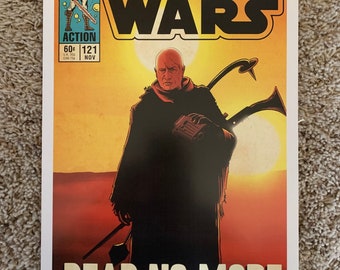 11x17 Star Wars Mandalorian Boba Fett  lives! VINTAGE comic cover style art tribute