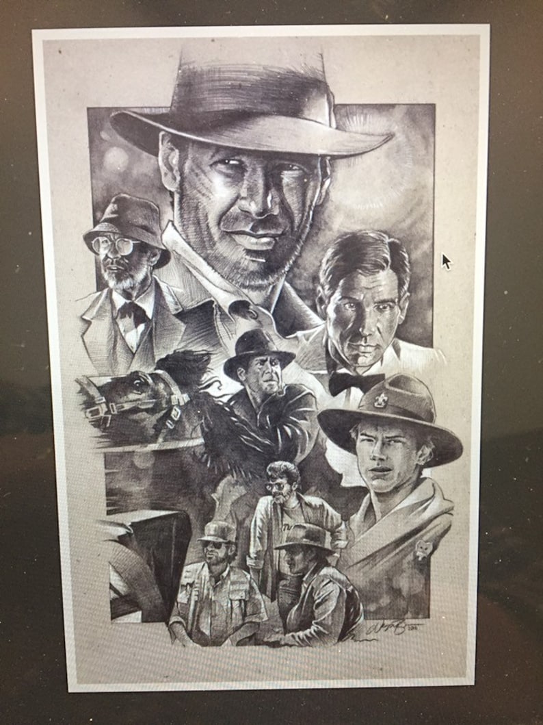 Indiana Jones Trilogy 11x17 Original Art Print by Wayne Barnes | Etsy