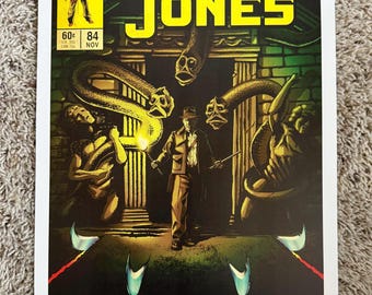 11x17 Nightmare on Elm Street crossover Vintage Marvel Further Adventures of Indiana Jones comic cover Freddy Krueger Dream Demons