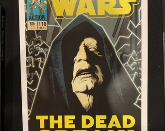 11x17 Star Wars Emperor Palpatine - the dead speak VINTAGE comic cover style art tribute