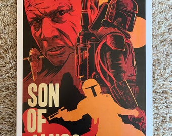 11x17 Star Wars Mandalorian Boba Fett Son of Jango VINTAGE style poster art tribute