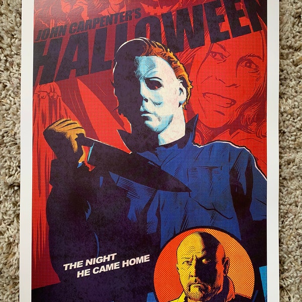 Halloween 11x17 print Michael Myers Laurie Strode Sam Loomis Carpenter Poster