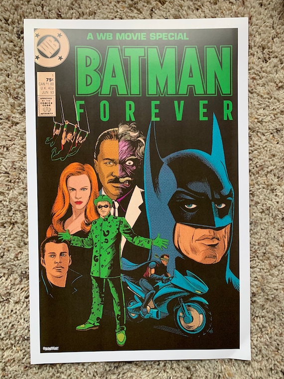 11x17 Batman Forever Elseworld Cover Michael Keaton Billy Dee - Etsy