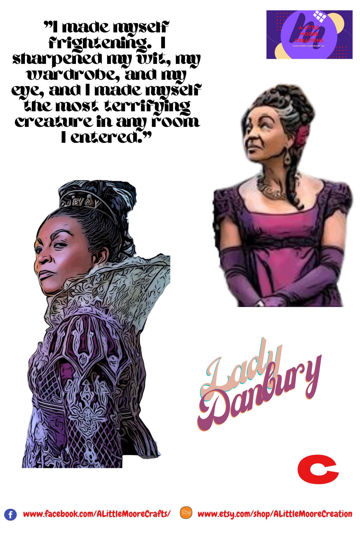 Lady Danbury Etsy