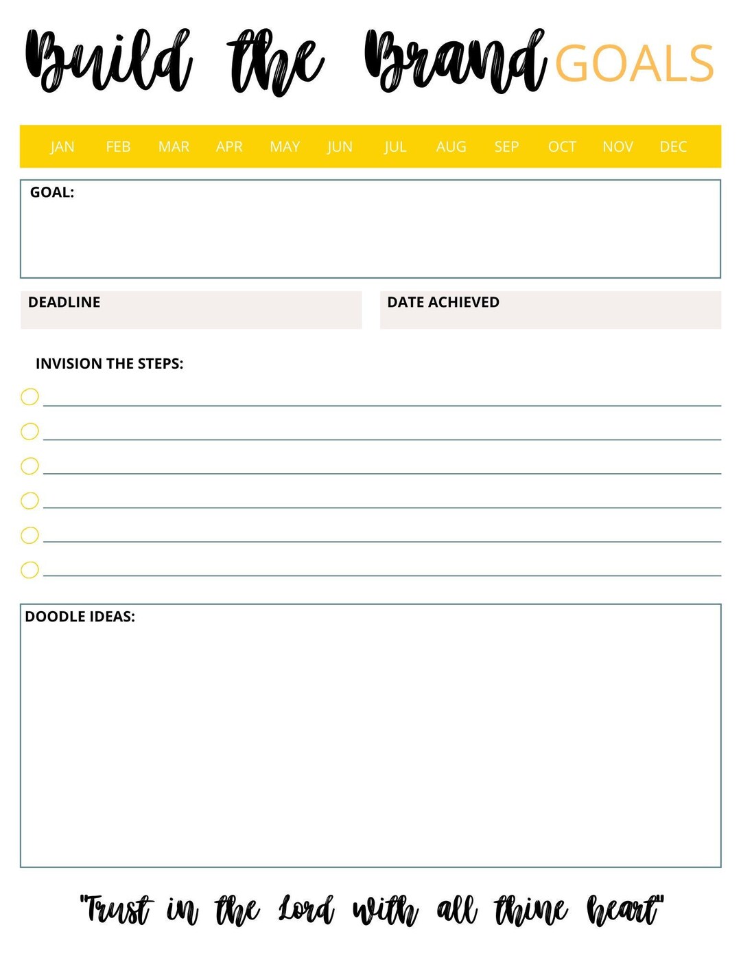 EDITABLE: Build the Brand Template Business Planner Brand Etsy EDITABLE: Build the Brand Template Business Planner Brand Etsy
