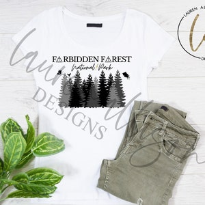 Forbidden Forest Sublimation Set Design DOWNLOAD For Sublimation, Potter Shirt Design, Printable Artist PNG, Sublimation Shirt Design