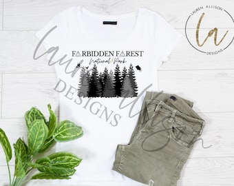 Forbidden Forest Sublimation Set Design DOWNLOAD For Sublimation, Potter Shirt Design, Printable Artist PNG, Sublimation Shirt Design