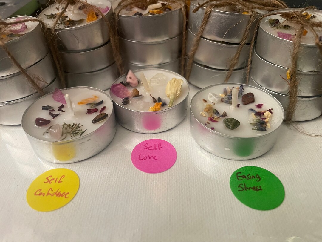 Tealight Spell Candles Self Love Self Confidence Stress and Etsy