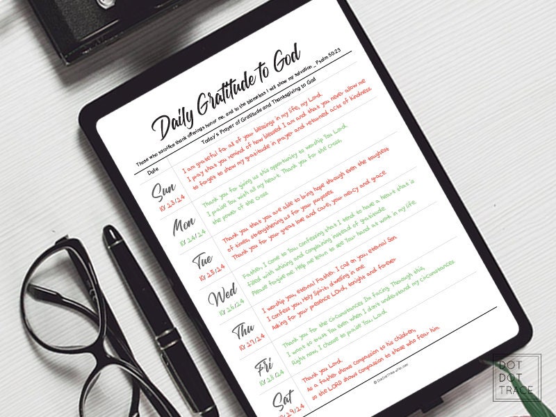 Printable Daily Gratitude to God the Classic Happy Planner-sized 7x9.25 ...