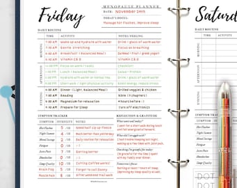 Printable Menopause Planner: 7-Day Symptom Tracker (PDF Download)