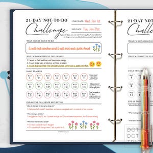 21 Day &#39;Not To Do&#39; Challenge Printable: Habit Breaker (PDF)