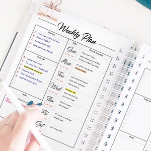 A5_Monday Start Printable Weekly Planner Daily Planner 7 Day Planner Work Planner Weekly Planner 365 Daily Planner GoodNotes Weekly Planner