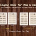 Printable Coupon Book for Mom &amp; Dad Coupon Book for Parents Coupon Book ...