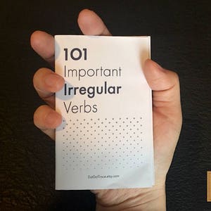 Portable 101 Irregular Verbs Mini-book Printable Irregular verbs for English learners Irregular Verb Chart for ESL Table of Irregular Verbs