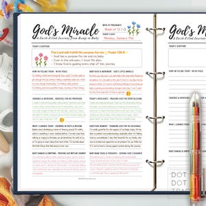 Afdrukbaar Gods wonder christelijk zwangerschapsdagboek met bijbelvers dagelijks op geloof gebaseerd zwangerschapsdagboek zwangerschapsaantekeningen afdrukbaar schrift