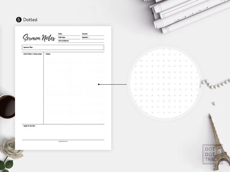 Printable Sermon Notes Template: Christian Planner (PDF Letter) image 9