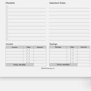 Printable Monthly Financial Overview Monthly Budget Planner Expense Tracker Finance Planner ...
