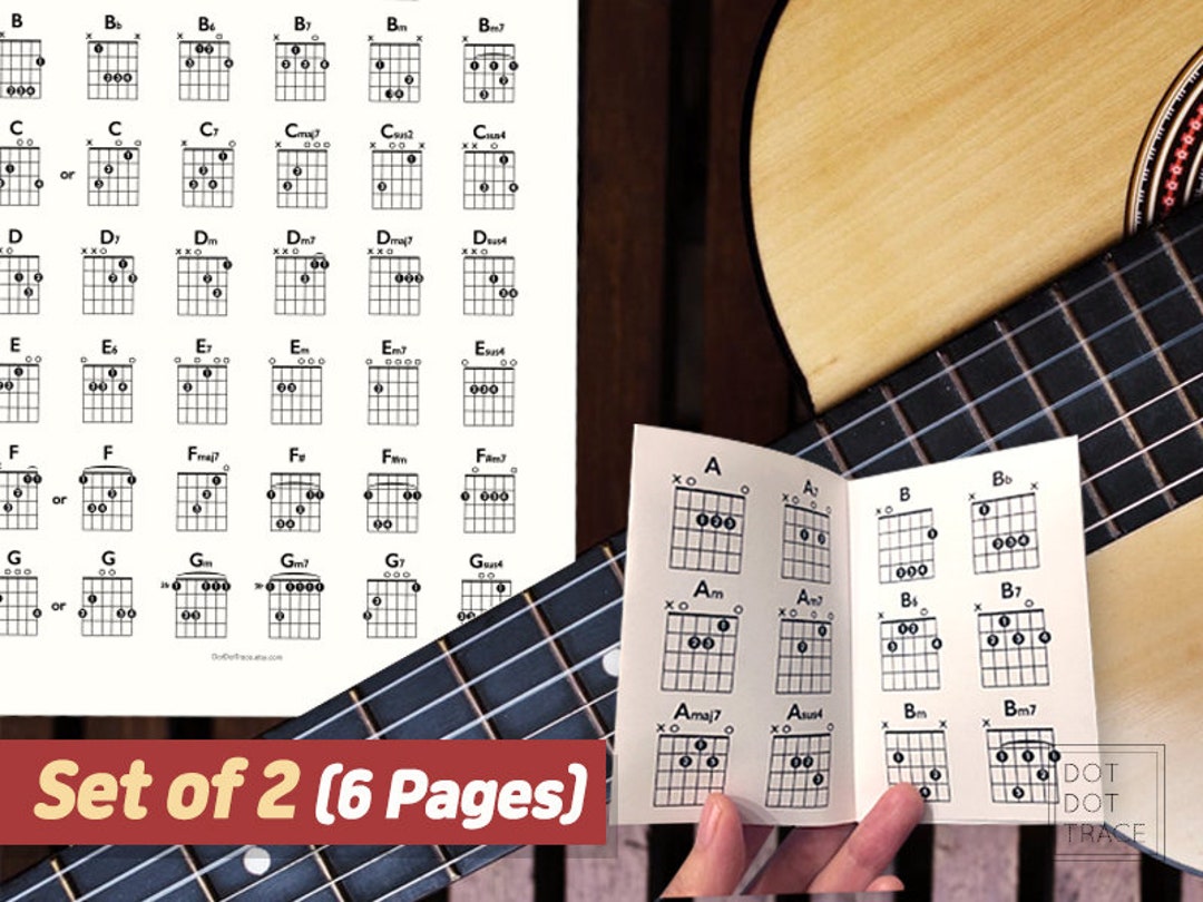 Essential Guitar Chords Chart & Mini Book (PDF Download) - Etsy