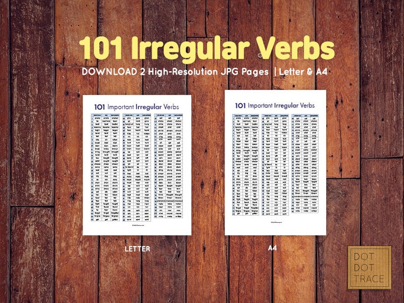 Printable 101 Irregular Verbs Printable Irregular Verb List Etsy printable-101-irregular-verbs-printable-irregular-verb-list-etsy