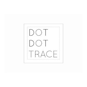 K&ouml;nnte beinhalten: Ein schwarz-wei&szlig;es Logo mit dem Text "DOT DOT TRACE" in einer einfachen, serifenlosen Schrift.