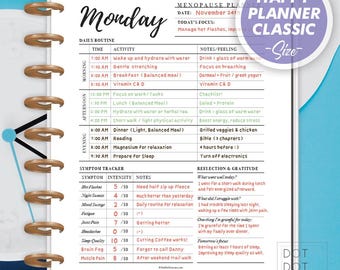 Menopause Symptom Tracker Planner: Weekly Template (Happy Planner Classic) (PDF)