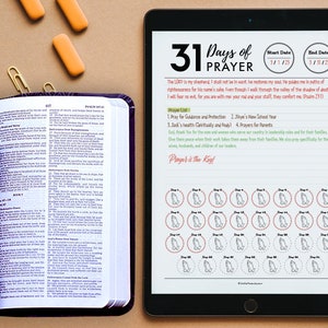 Printable 31 Days of Prayer Template Monthly Prayer Goal List 31 Days ...