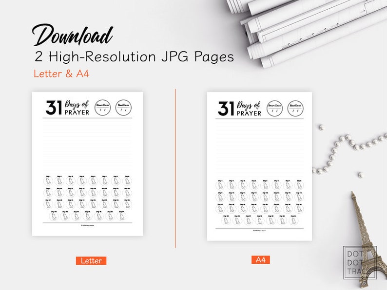Printable 31 Days of Prayer Template Monthly Prayer Goal List - Etsy