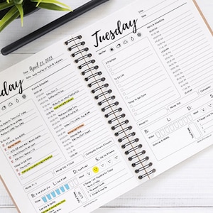 Printable 7 Day Planner Daily Planner Day Planner Work Planner weekly planner Download 365 Daily Planner Everyday Planner 365 Daily Log PDF