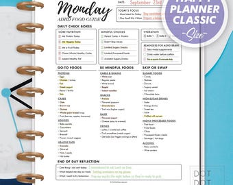 ADHD Food Guide | Happy Planner Classic, Minimalist Tracker (PDF Download)