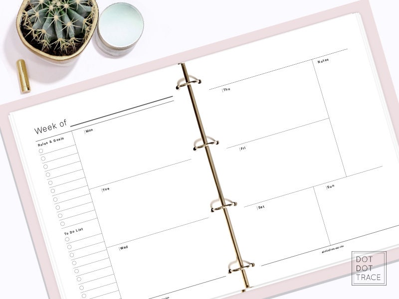 printable weekly planner daily planner 7 day planner work etsy