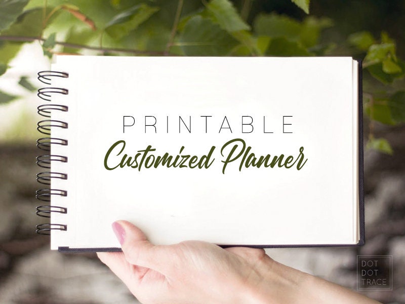 Printable Customized Planner Custom Planner Personalized Planner ...