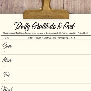 Printable Daily Gratitude to God [the Classic Happy Planner-sized] 7”x9 ...