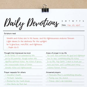 Printable Daily Devotions Daily Devotional Planner Christian Planner ...