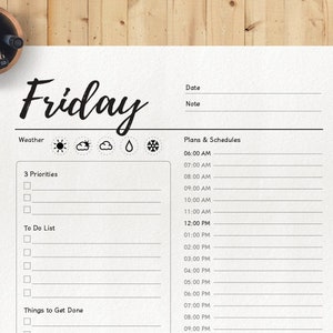 Printable 7 Day Planner the Classic Happy Planner-sized 7x9.25 Daily ...