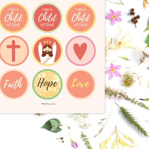Printable Baptism Cupcake Toppers Christian Cupcake Toppers for Sunday ...