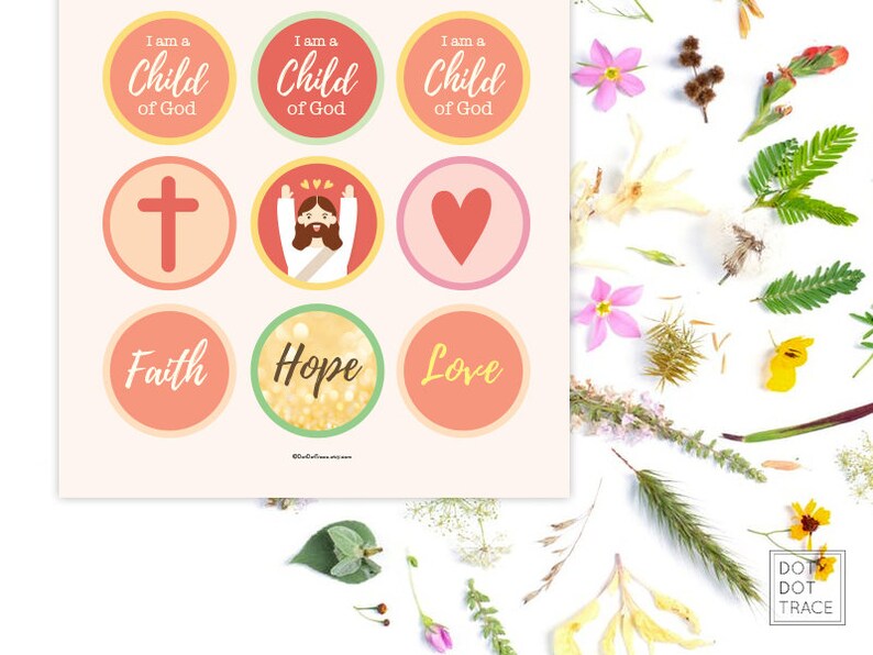 Printable Baptism Cupcake Toppers Christian Cupcake Toppers for Sunday ...