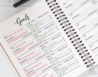 Printable Goal Setting Planner Goal Planner Insert Yearly Goal Set up Planner Insert GoodNotes Goal Setting Planner Insert JPG Download