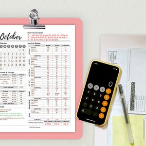 Printable 12 Month Budget Planner Expense Tracker Finance Planner Family Budget Planner Printable Household Account Budget Planner PDF Files
