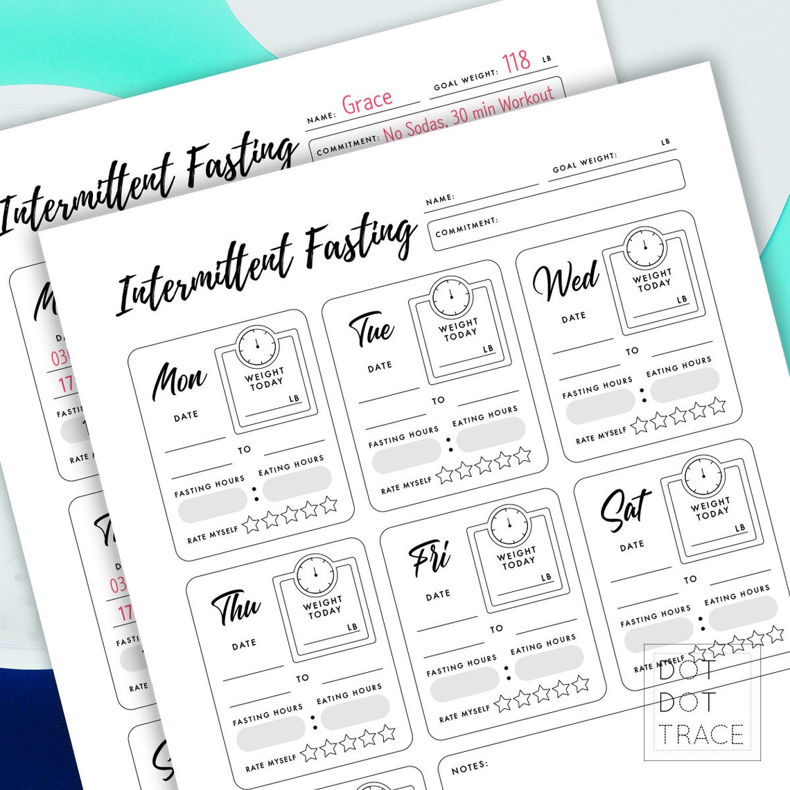 Intermittent Fasting Tracker: Happy Planner Classic Insert (PDF) - Etsy