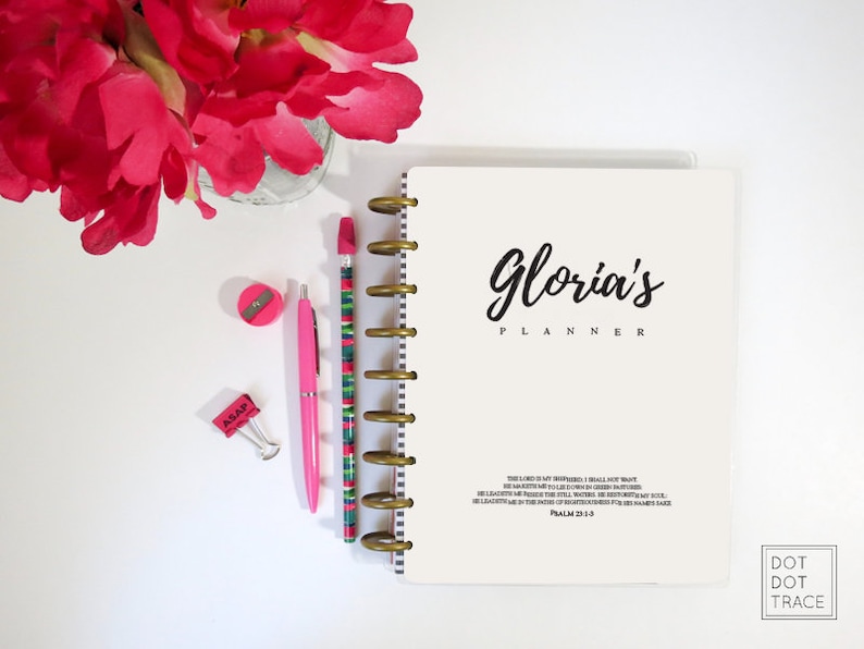 Printable Custom Planner Cover PDF Pages Customized Planner Cover