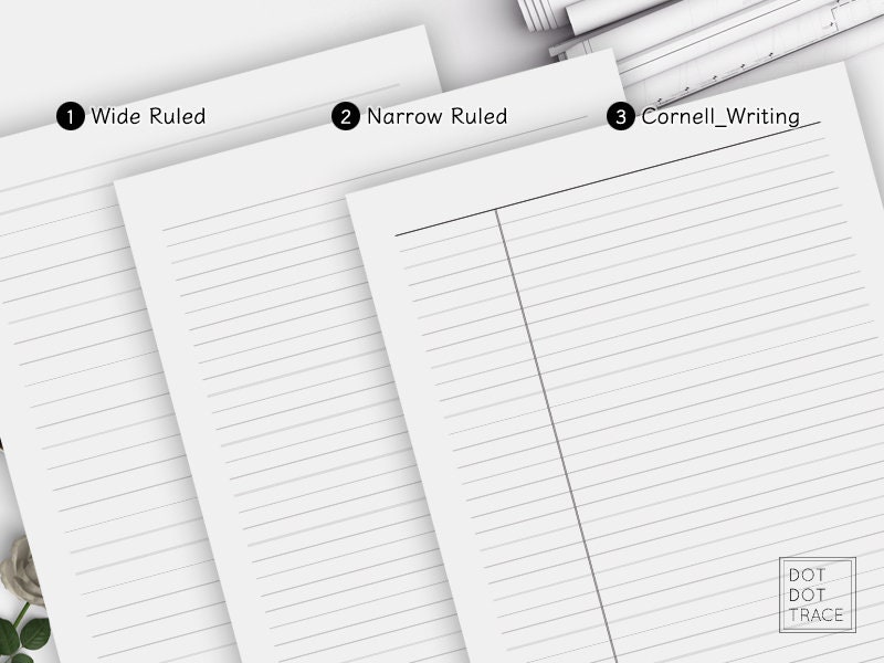 Printable Planner Essential Insert Packet Ruled Paper Dotted - Etsy