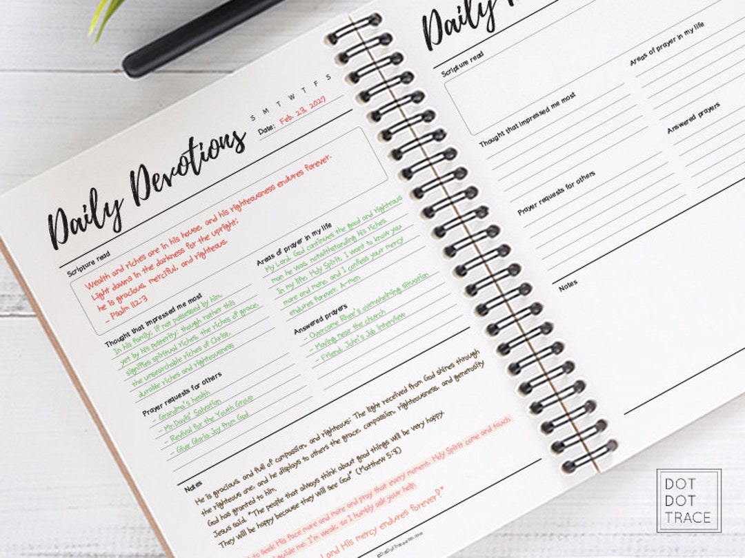 Printable Daily Devotions Daily Devotional Planner Christian Planner