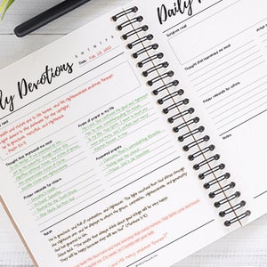 Printable Daily Devotions Daily Devotional Planner Christian Planner Inserts GoodNotes Daily Devotional Journal Template Faith Planner JPG