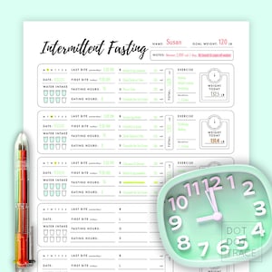 Printable Intermittent Fasting Tracker Intermittent Fasting Log Intermittent Fasting Journal GoodNotes Intermittent Fasting Tracker PDF