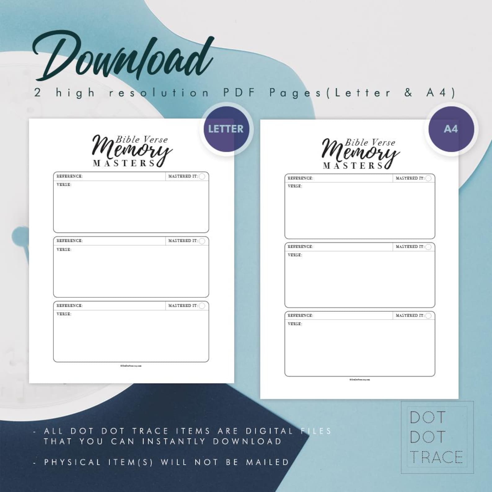 Scripture Memory Tracker Bible Verse Memory Masters Tracker: Christian Planner Template (PDF) - Etsy