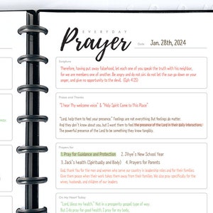 Printable Everyday Prayer List Template Daily Worship & Prayer Log Prayer for Family and Friends GoodNotes Daily Prayer Log JPG Download