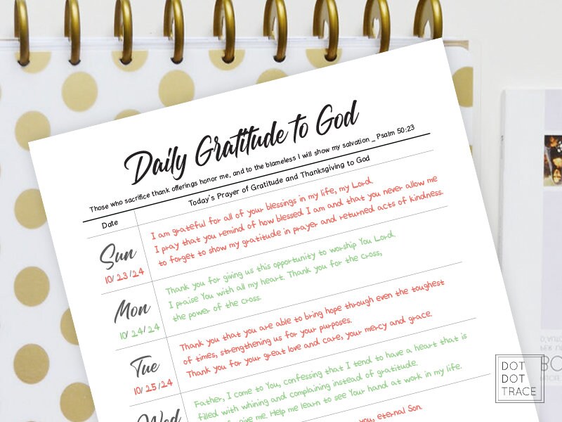 Printable Daily Gratitude to God the Classic Happy Planner-sized 7x9.25 ...