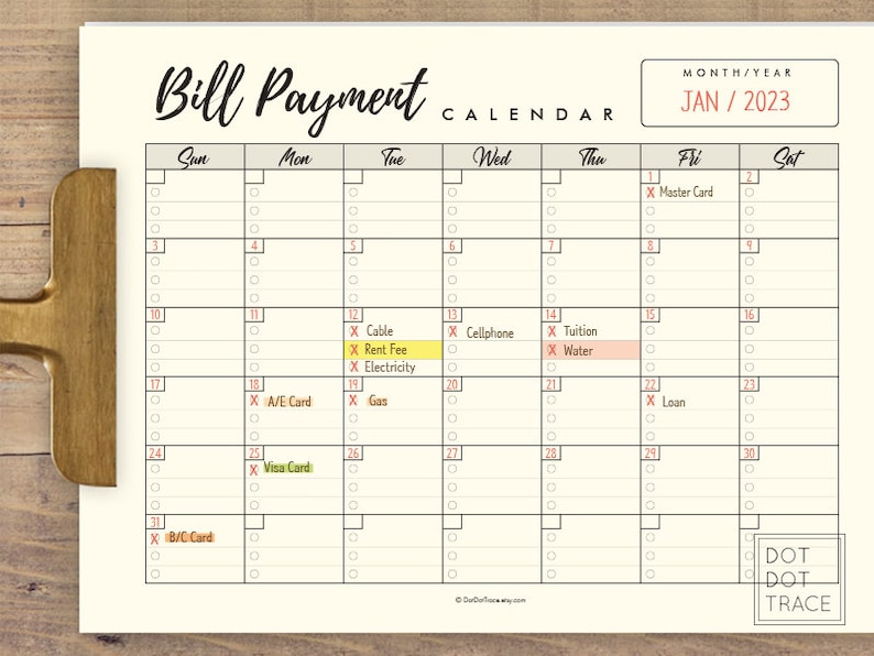 2025 Calendar With Pockets For Bills Payable Turnover Danya Gabrila
