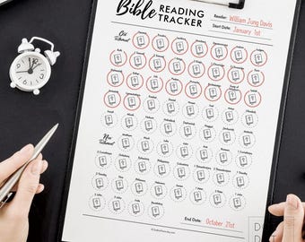 Printable Bible Reading Tracker: Scripture Study Checklist (PDF Download)